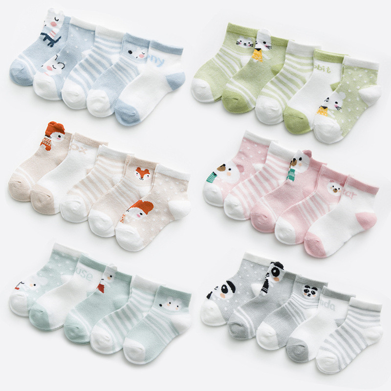 Baby Socks Cartoon Designs (Set of 5 pairs)